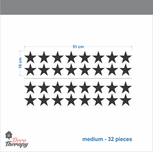 Star Pattern Black Wall Sticker