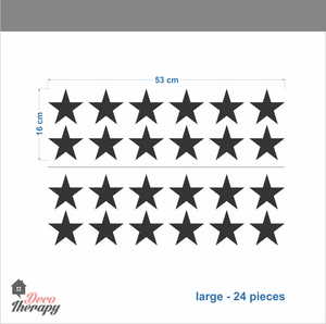 Star Pattern Black Wall Sticker