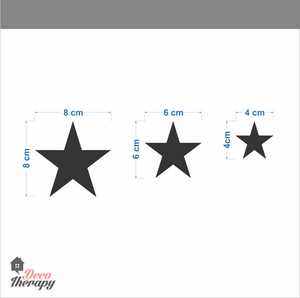 Star Pattern Black Wall Sticker