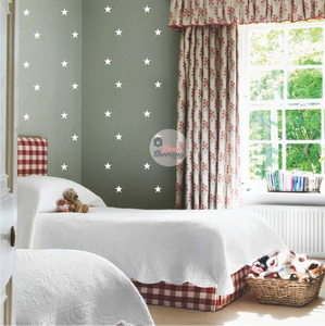 Star Pattern White Wall Sticker