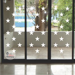 Star Pattern White Wall Sticker