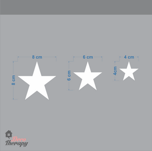 Star Pattern White Wall Sticker