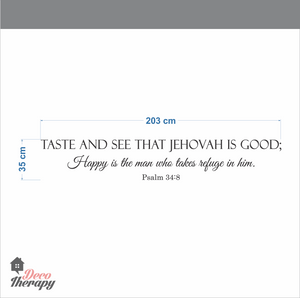 Taste And See That Jehovah Is Good Wall Sticker