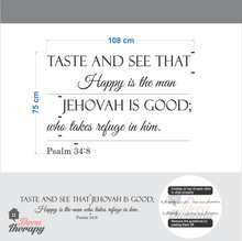 Load image into Gallery viewer, Taste And See That Jehovah Is Good Wall Sticker