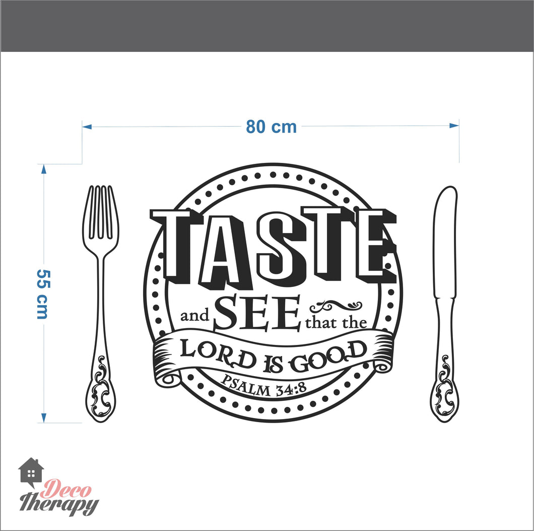 Taste and See Psalm 34 Wall Sticker