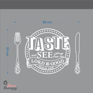 Taste and See Psalm 34 Wall Sticker