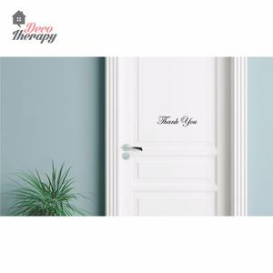 Thank You On Door Wall Sticker