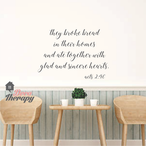 They Broke Bread Wall Sticker