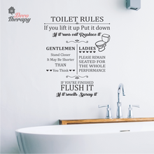 Load image into Gallery viewer, Toilet Rules V1 Wall Sticker