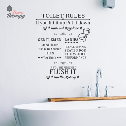 Toilet Rules V1 Wall Sticker