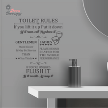 Load image into Gallery viewer, Toilet Rules V1 Wall Sticker