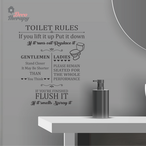 Toilet Rules V1 Wall Sticker