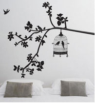 Load image into Gallery viewer, Tree Bird Cage Wall Sticker