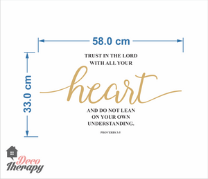 Trust In The Lord With All Your Heart Wall Sticker