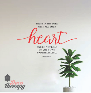 Trust In The Lord With All Your Heart Wall Sticker