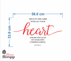 Trust In The Lord With All Your Heart Wall Sticker