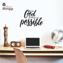 Load image into Gallery viewer, With God All Things Possible Wall Sticker