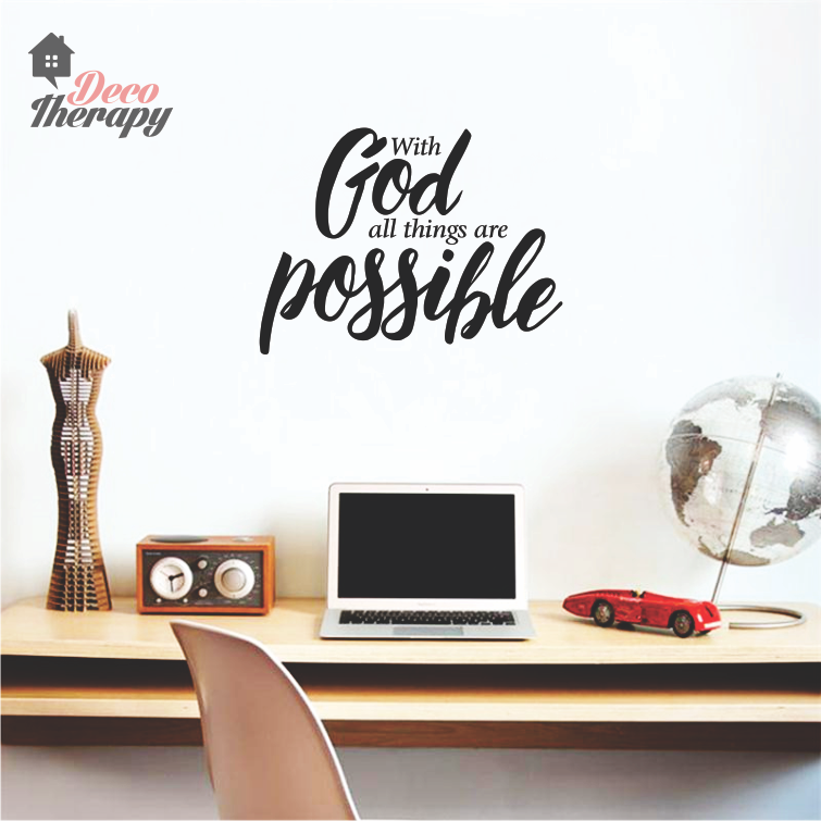 With God All Things Possible Wall Sticker