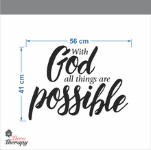 Load image into Gallery viewer, With God All Things Possible Wall Sticker