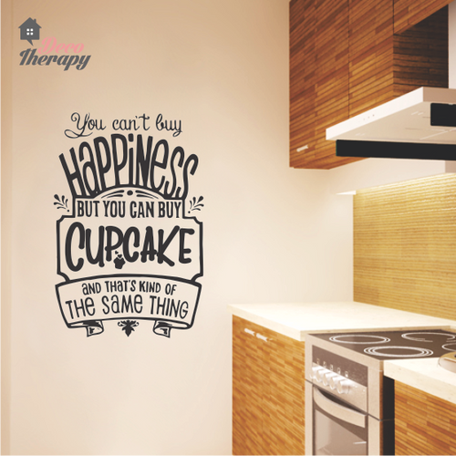 You Can't Buy Happiness Cupcake Wall Sticker